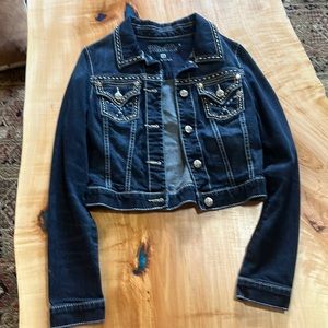 Miss me cropped denim jacket